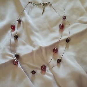 Elegant Red Beaded Necklace